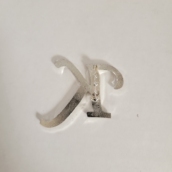 Letter K Rhinestone Brooch/Lapel Pin - Picture 14 of 15